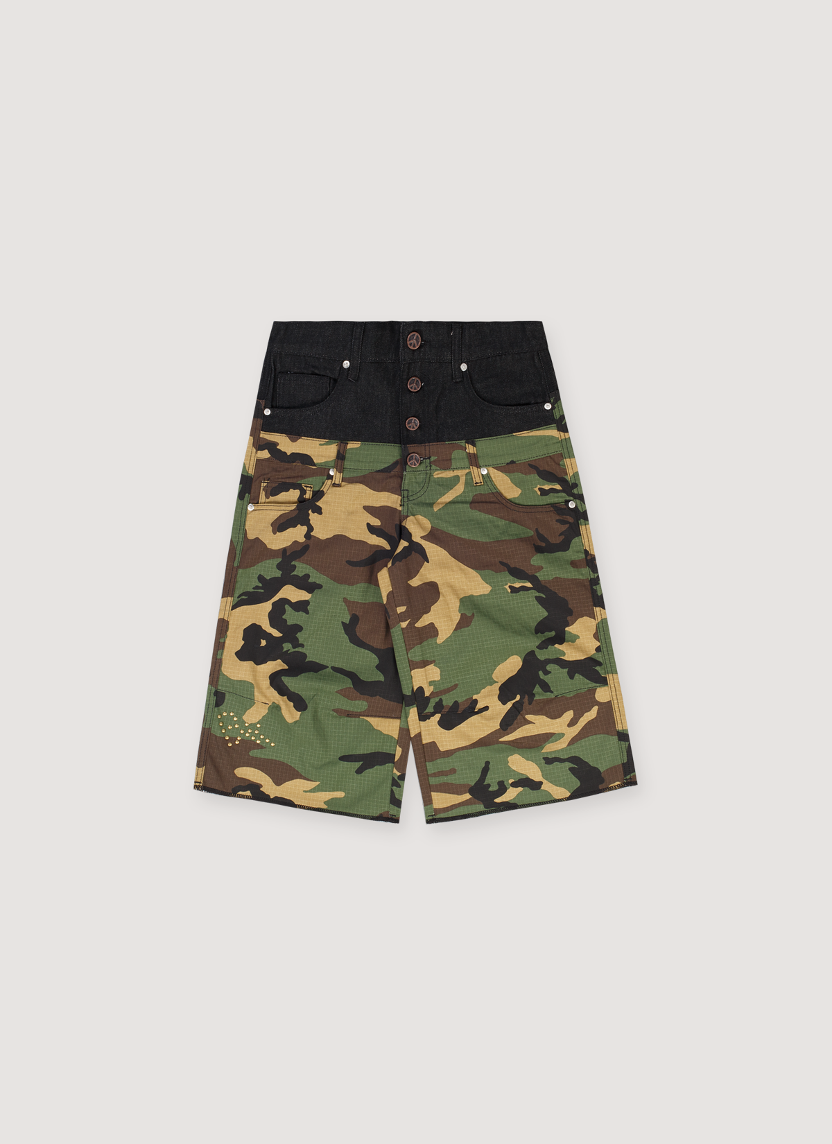 Boredom Kills Double Waisted Camo Shorts