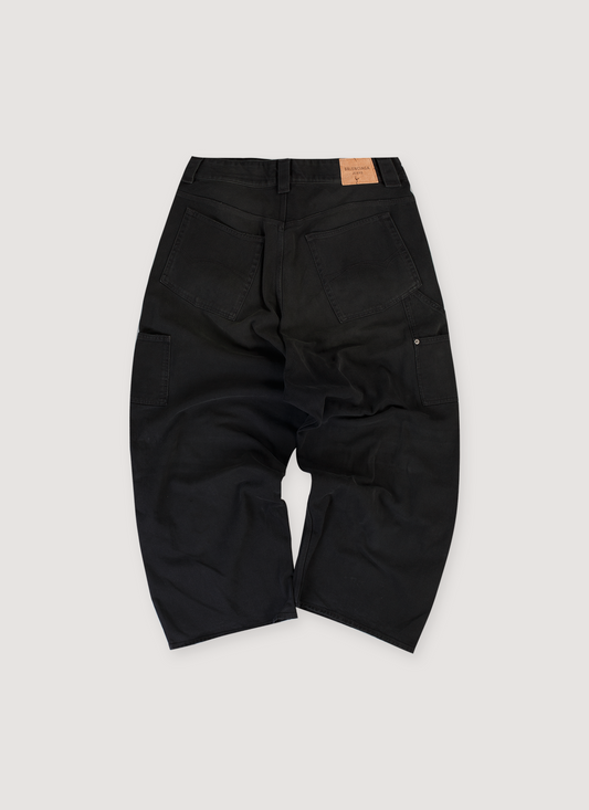 Balenciaga Ripped Off Baggy Double Knee Carpenters Black (Pre-Owned)