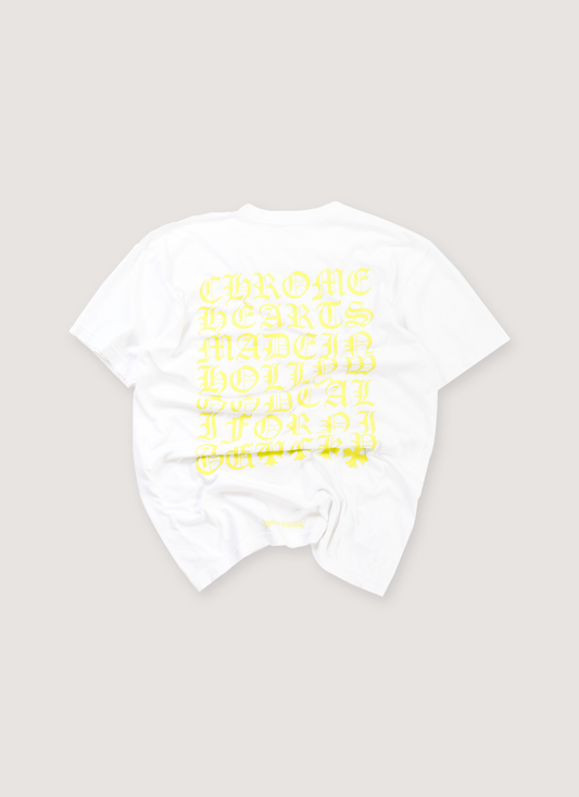 Chrome Hearts Made in Hollywood Tee White Yellow (Pre-Owned)