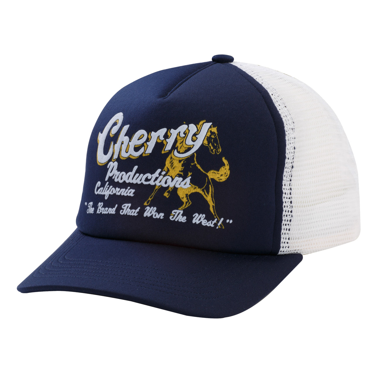 Cherry LA Cherry Productions Trucker Hat Blue White