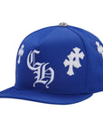 Chrome Hearts Cemetery Cross Patch Baseball Cap Blue