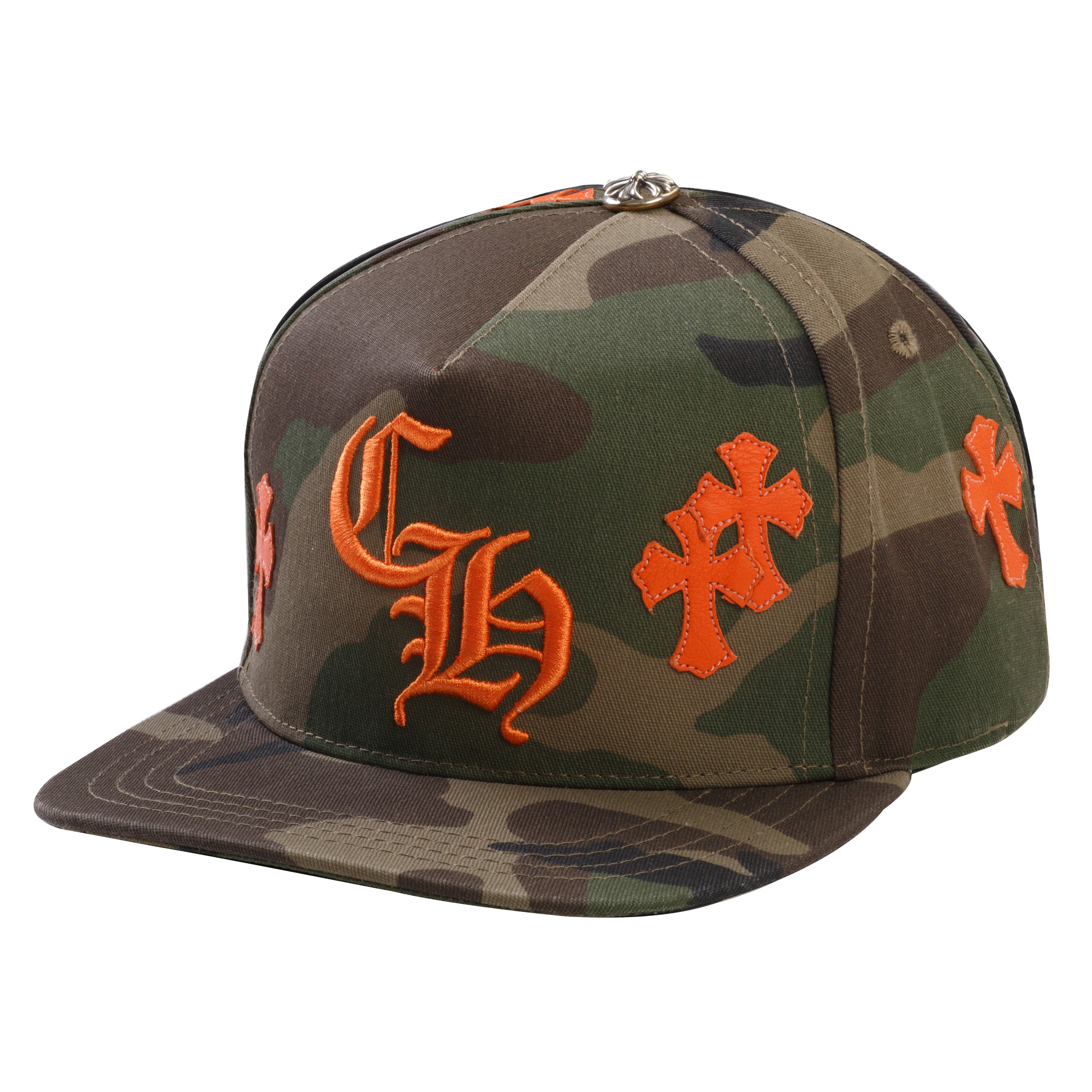 Chrome Hearts Embroidered Cross Logo Camouflage Baseball Cap