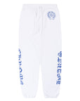 Chrome Hearts Horseshoe Logo Sweatpants White Blue