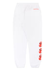 Chrome Hearts Rolling Stones Horseshoe Sweatpants White Red