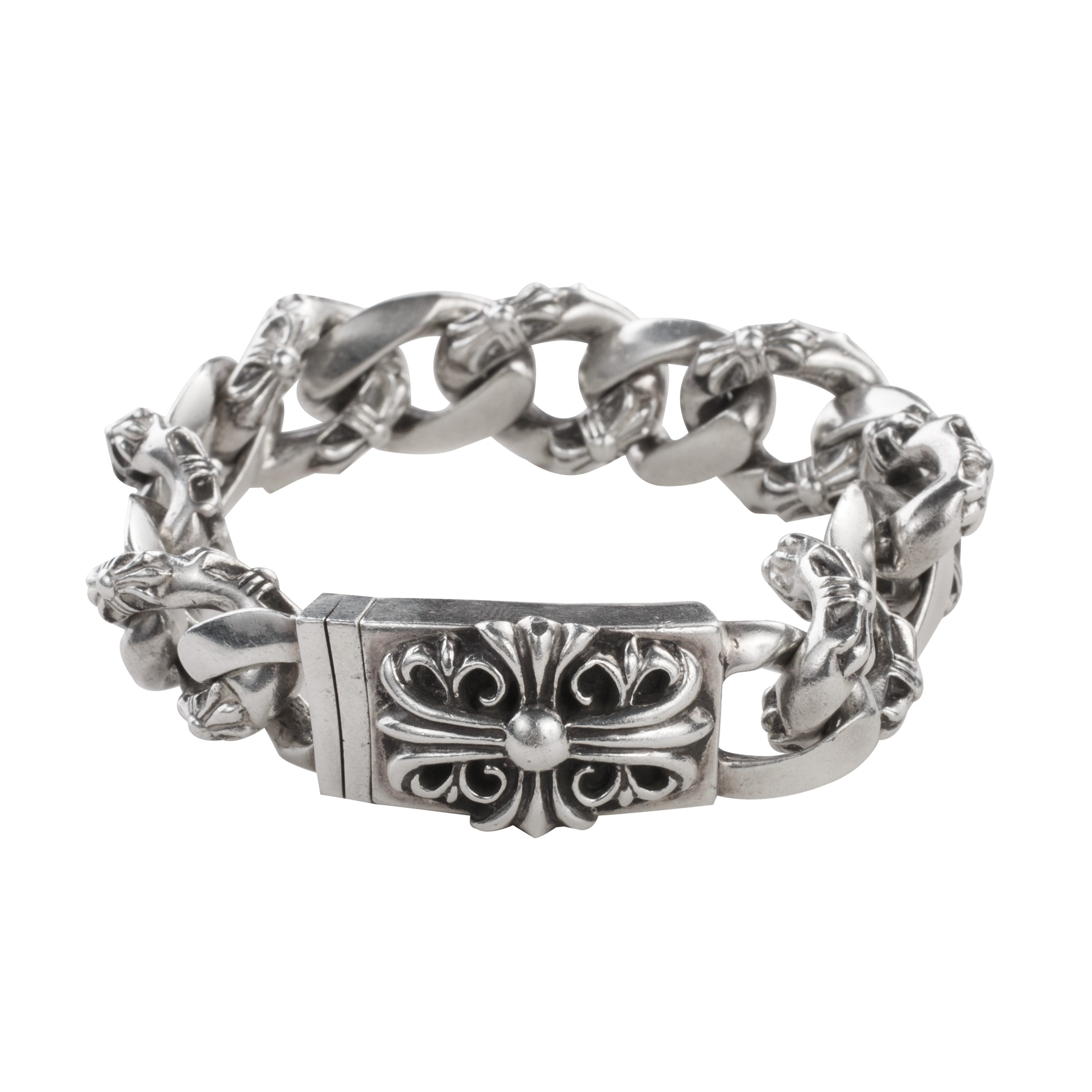 Chrome Hearts Fancy Link Bracelet Silver (Pre-Owned) – PIECES