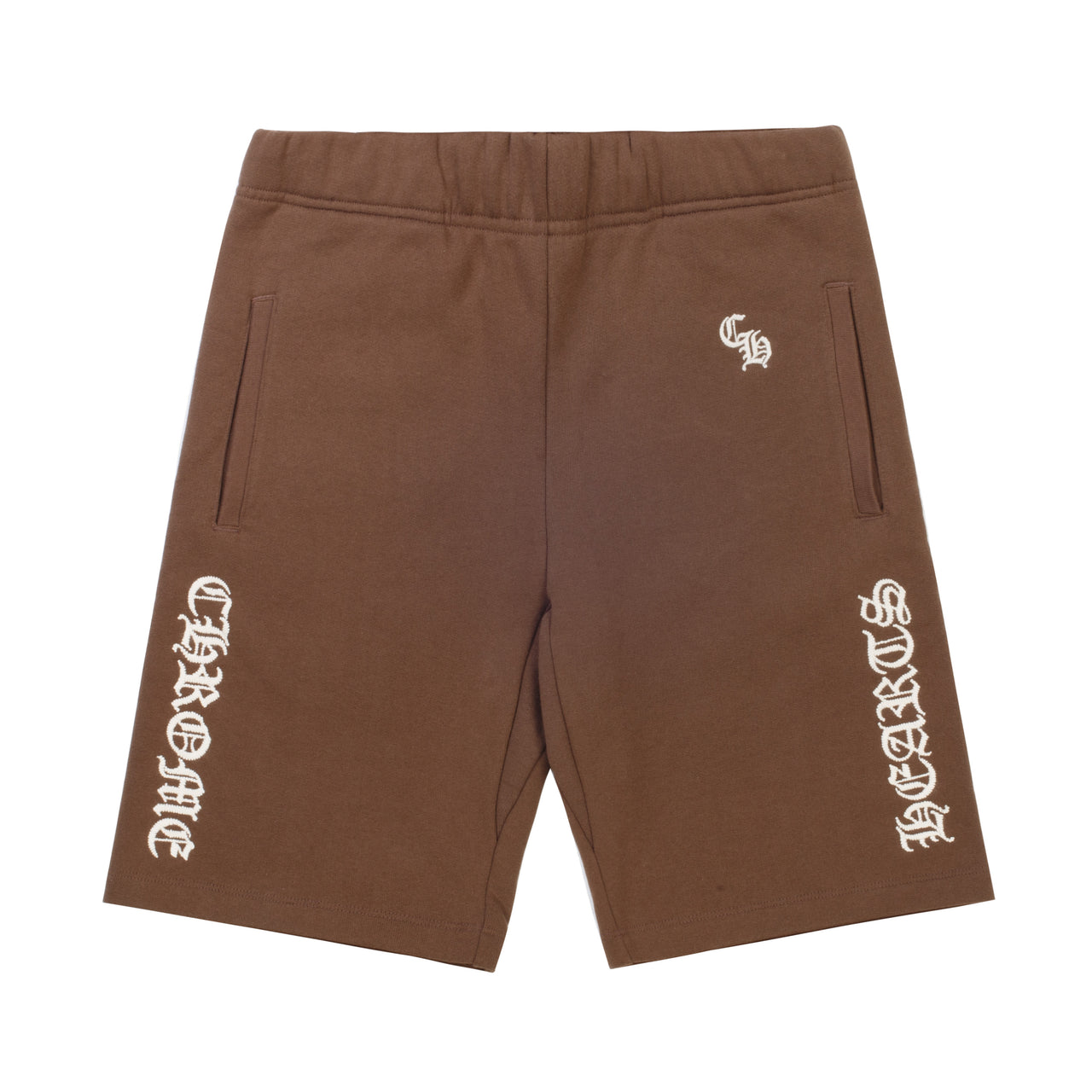 Chrome Hearts Script Embroidered Shorts Brown