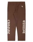 Chrome Hearts Script Embroidered Sweatpants Brown