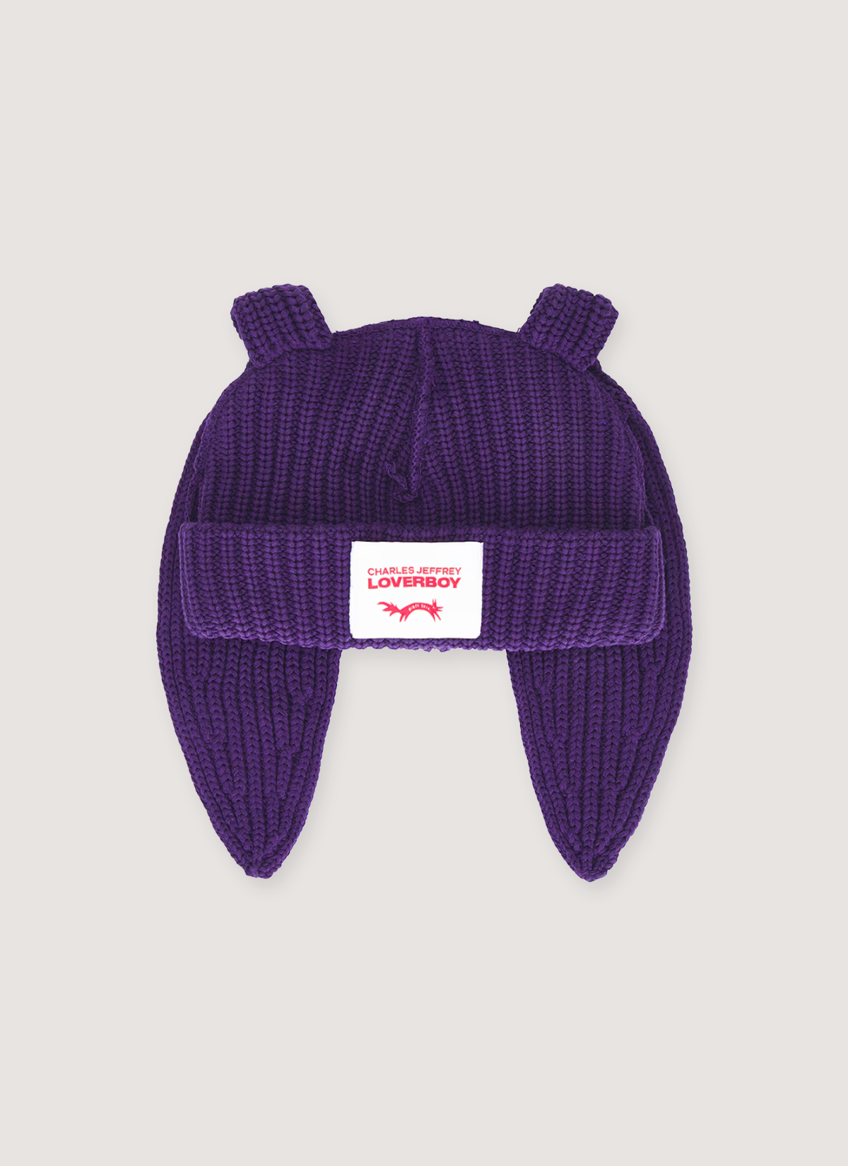 Charles Jeffrey LOVERBOY Chunky Rabbit Beanie Purple