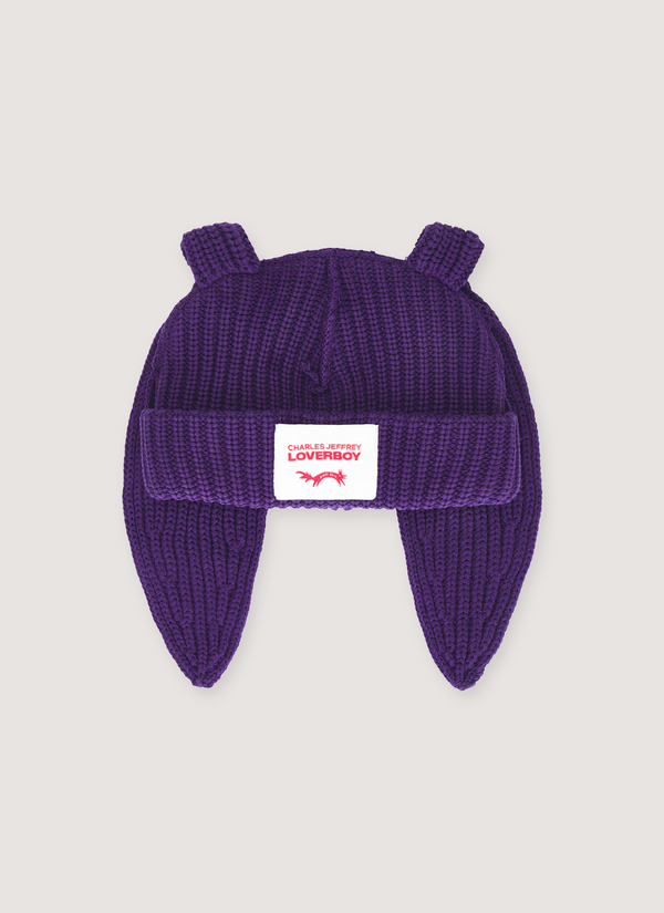 Charles Jeffrey LOVERBOY Chunky Rabbit Beanie Purple Chunky Rabbit Beanie Purple - Authenticated Beanies | Pieces Los Angeles
