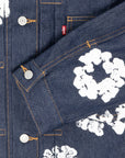 Denim Tears Cotton Wreath Denim Jacket Raw Indigo