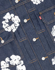 Denim Tears Cotton Wreath Denim Jacket Raw Indigo