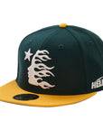 Hellstar Baseball Fitted Hat Green Yellow