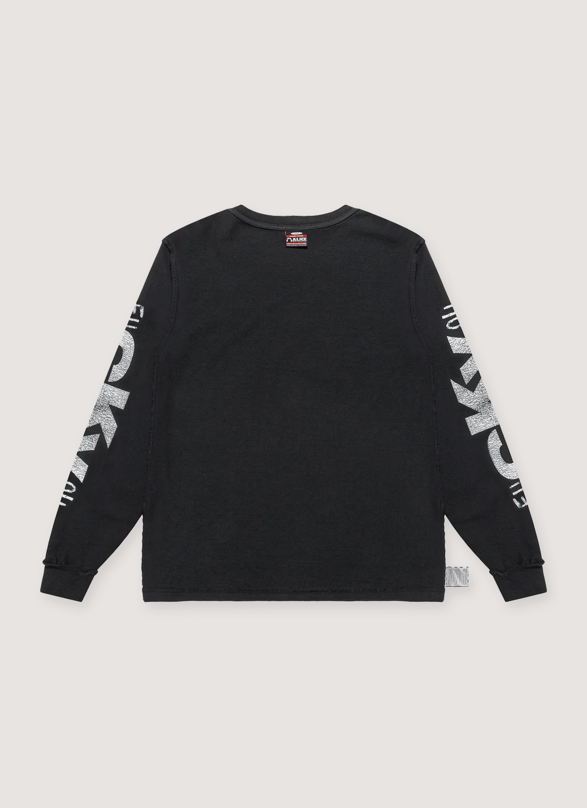 Alice Hollywood FuCKYou Longsleeve Black with text on sleeves, back fiew