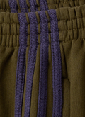 GV Gallery V2 Baggies Shorts Olive Purple long shorts, close up view of the lines that run down the sides of the shorts GV Gallery V2 Baggies Shorts Olive Purple - Image 3 | Authenticated at Pieces Los Angeles