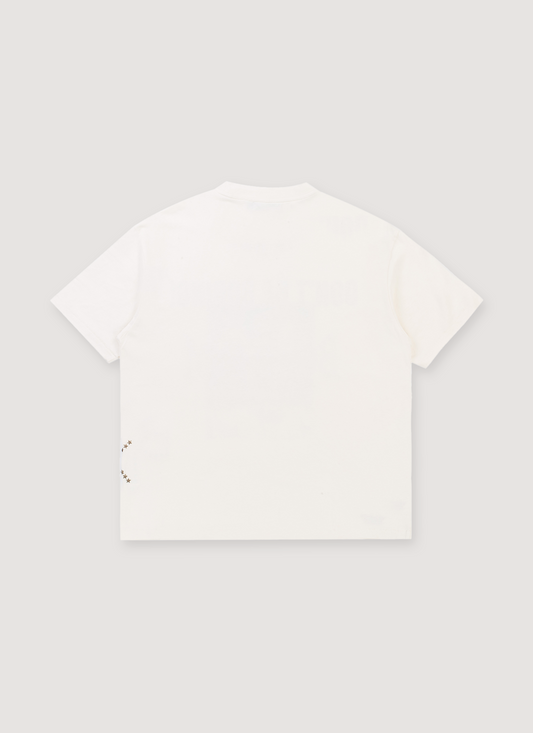 Boredom Kills Grim Tee Vintage White back side