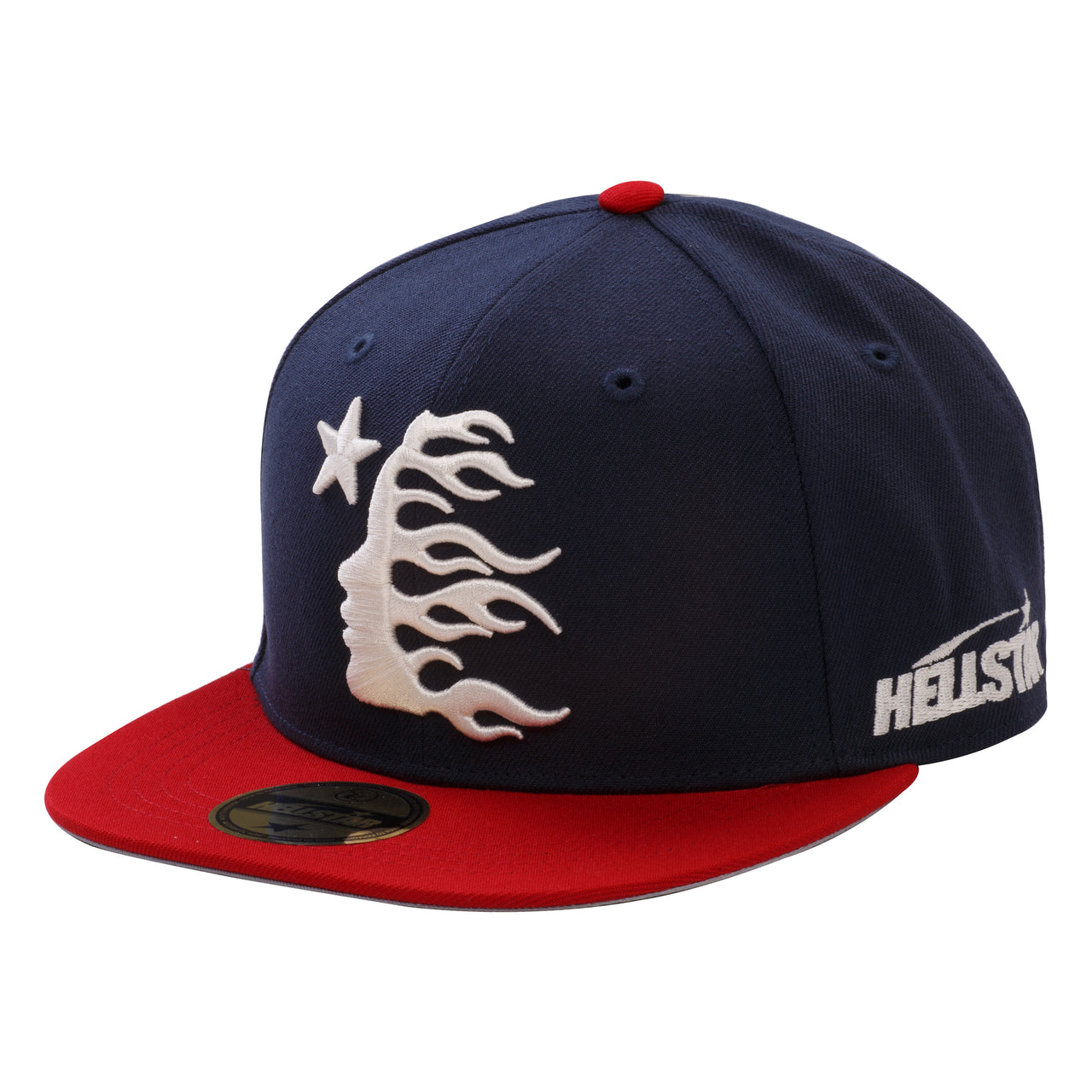 Hellstar Baseball Fitted Hat Navy Red