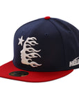 Hellstar Baseball Fitted Hat Navy Red