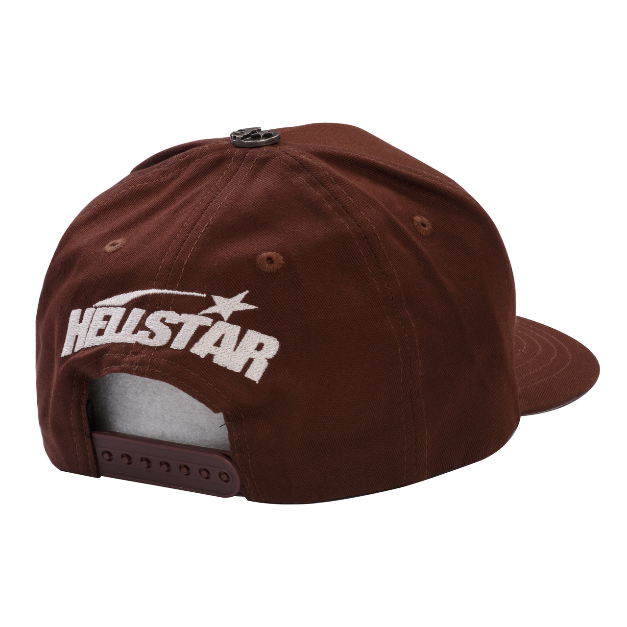 Hellstar OG Logo Rhinestone Snapback Hat Brown
