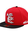 Hellstar Baseball Fitted Hat Red Black