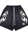 Hellstar Flame Shorts Black