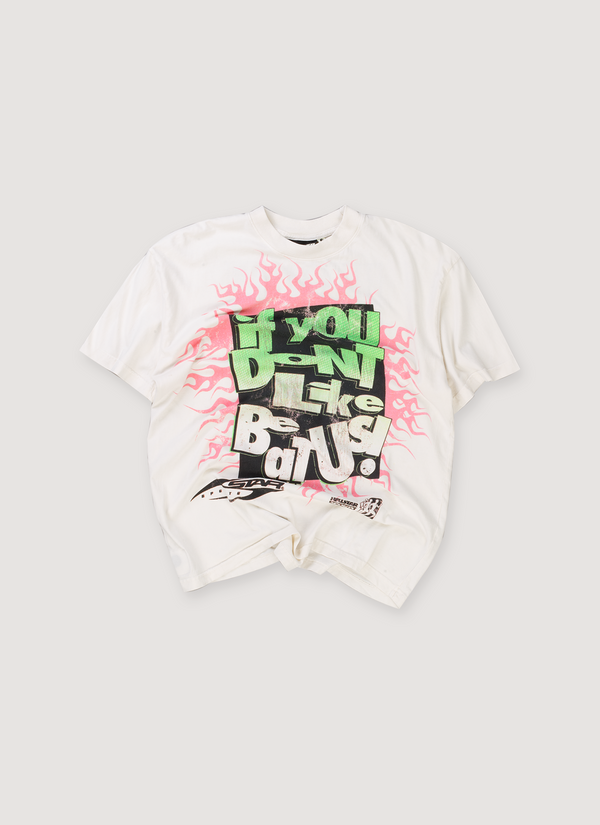 Hellstar If You Don't Like Us Tee Vintage White (Pre-Owned) If You Don't Like Us Tee Vintage White (Pre-Owned) - Authenticated T-shirts | Pieces Los Angeles