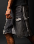 Pieces Harvey Split Carpenter Short Washed Black