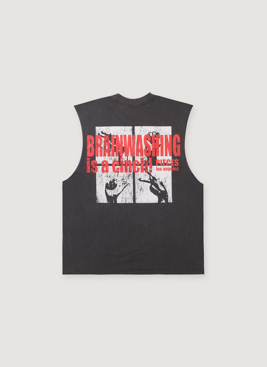 Pieces Influence Cut Off Vintage Black