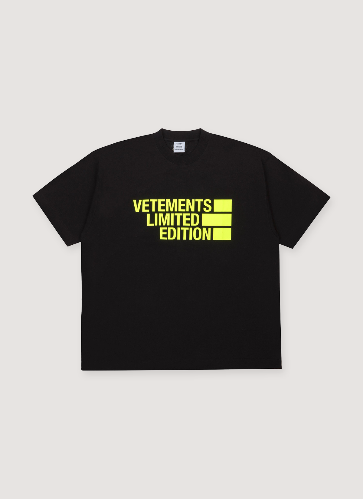 Vetements Big Logo Limited Edition Tee Black Yellow