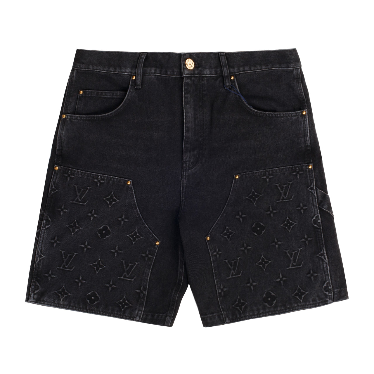 Louis Vuitton Denim Carpenter Shorts Washed Black