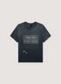 Paly Hollywood Memorial Tee Shirt Vintage Black, cotton Japanese jersey vintage wash, dirty, with static box logo gaphic, front view