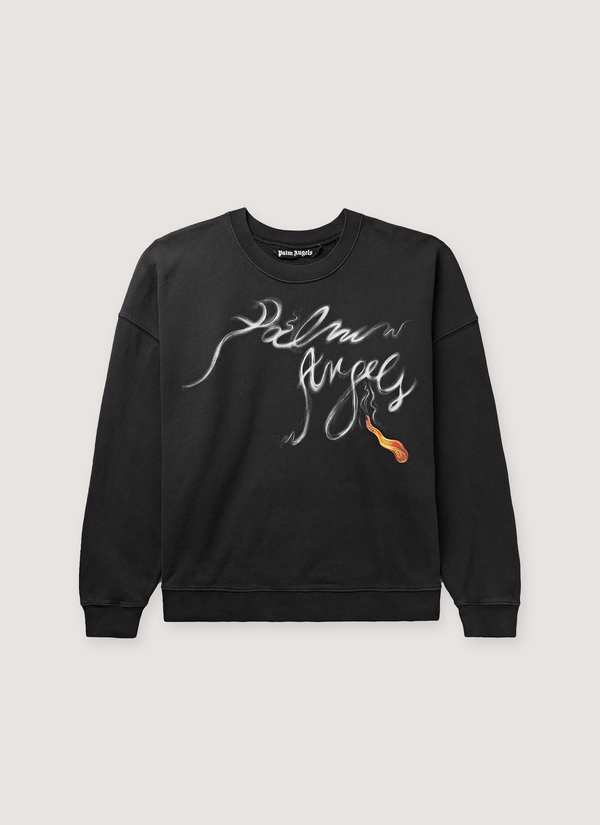 Palm Angels Foggy Crewneck Sweater Black Foggy Crewneck Sweater Black - Authenticated Sweaters | Pieces Los Angeles