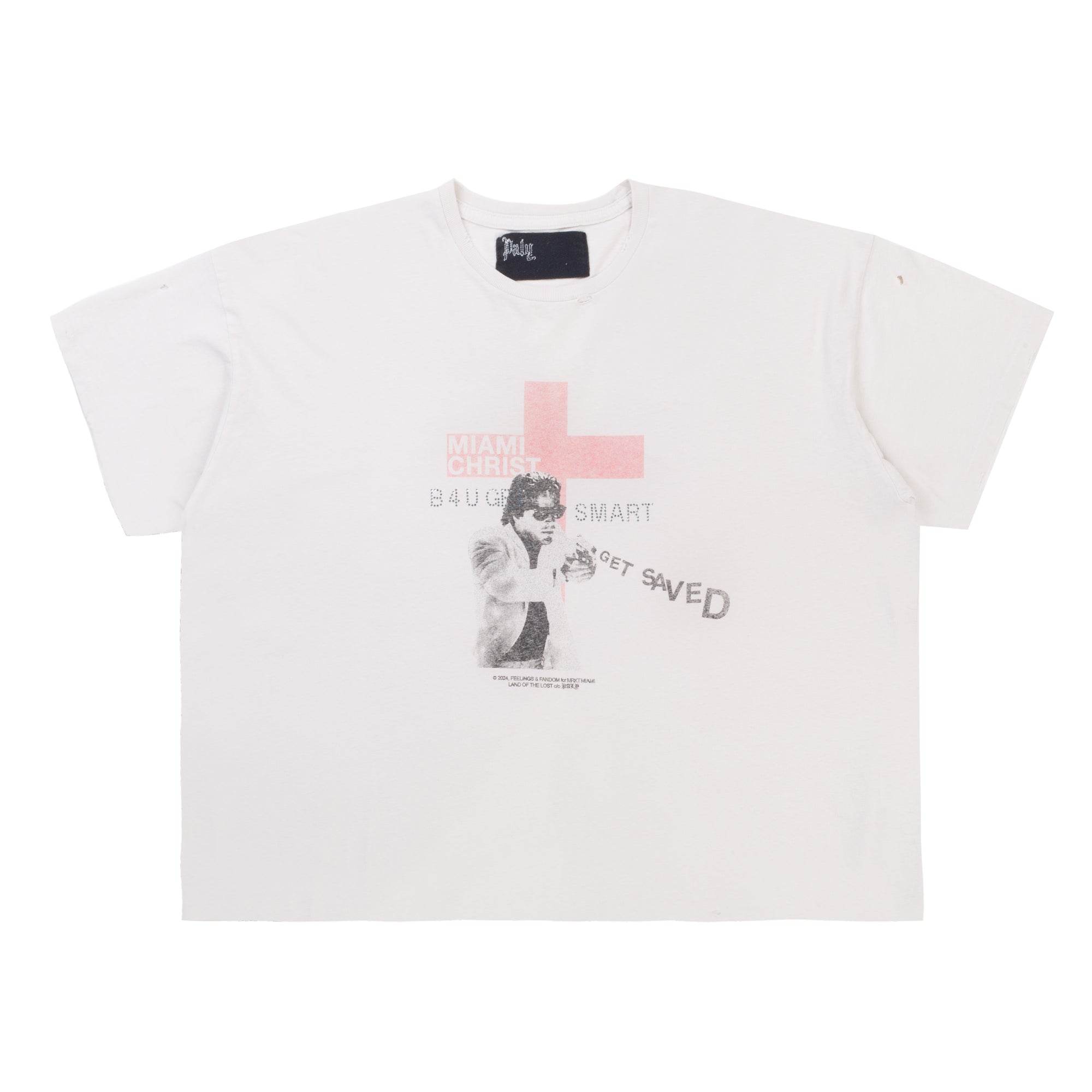 Paly Hollywood Miami Christ Tee Vintage White