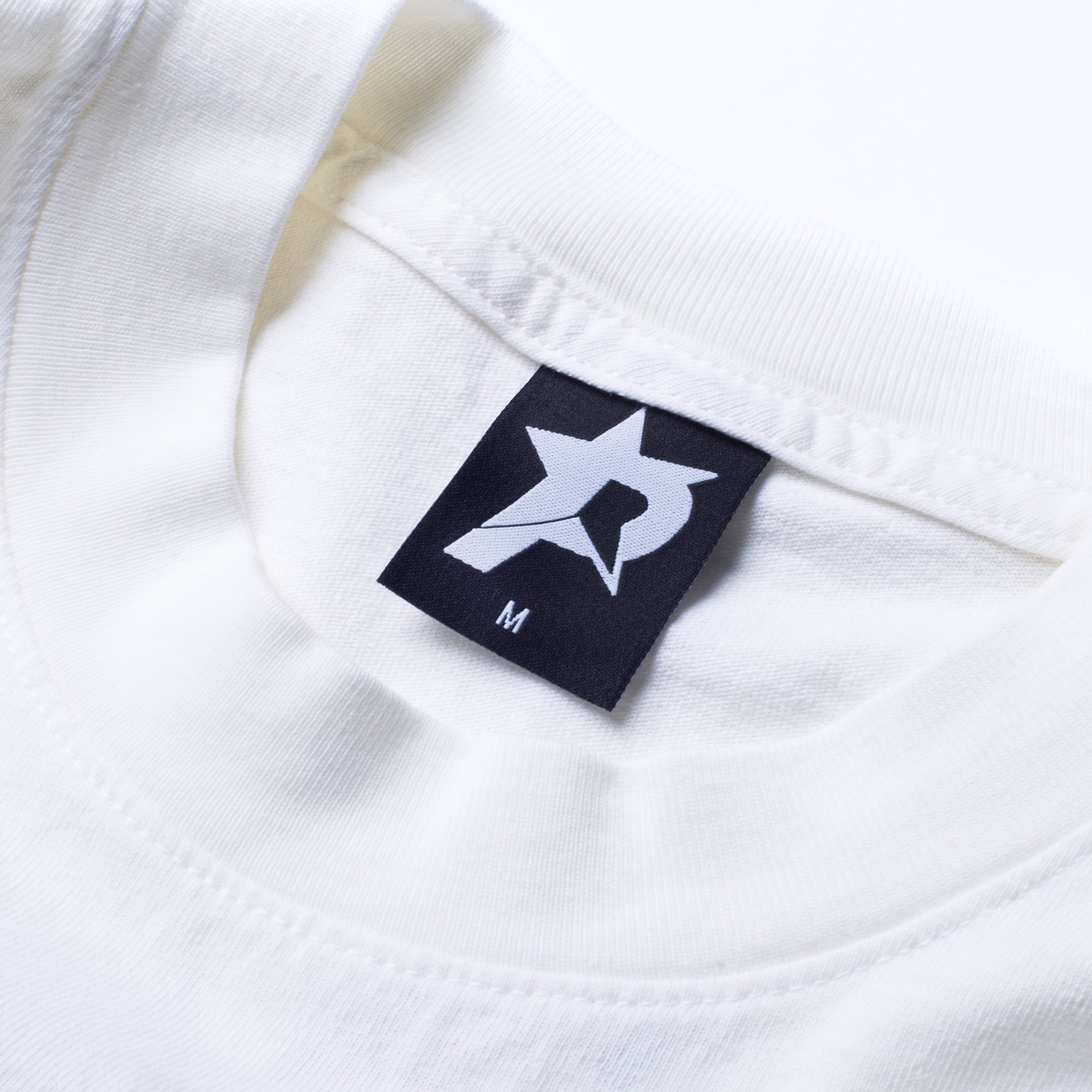 Pieces P Star Flame Tee Off White Scarlet