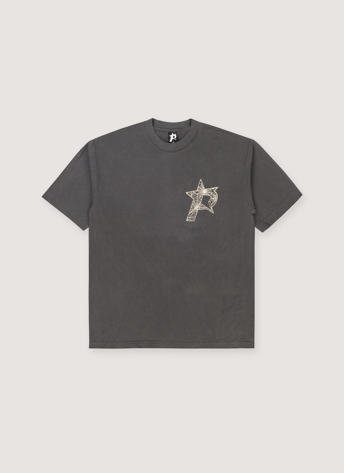 Pieces P Star Web Tee Vintage Black