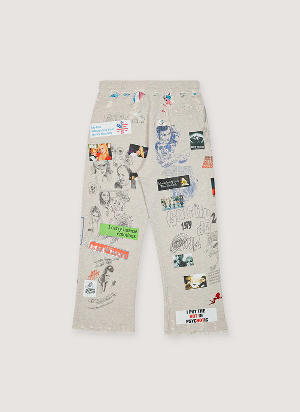 Paly Hollywood Movie Madness Sweatpants Heather Grey alternate view - Shop at Pieces Los Angeles