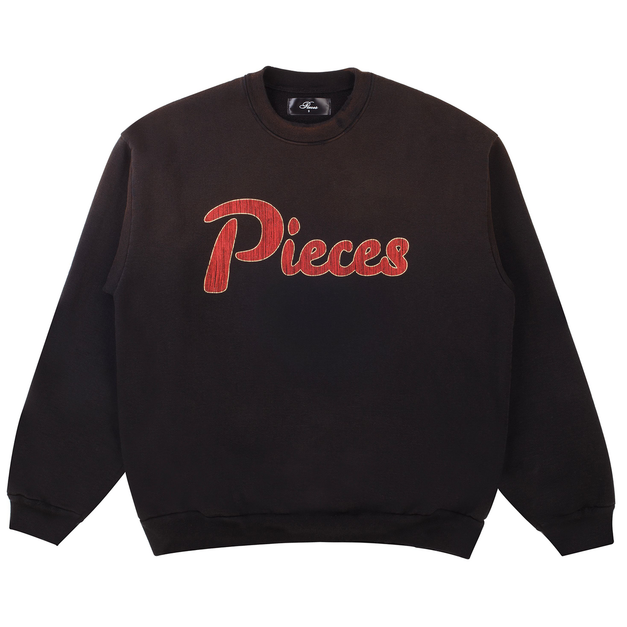Pieces Paradise Crewneck Sweater Rusted Black