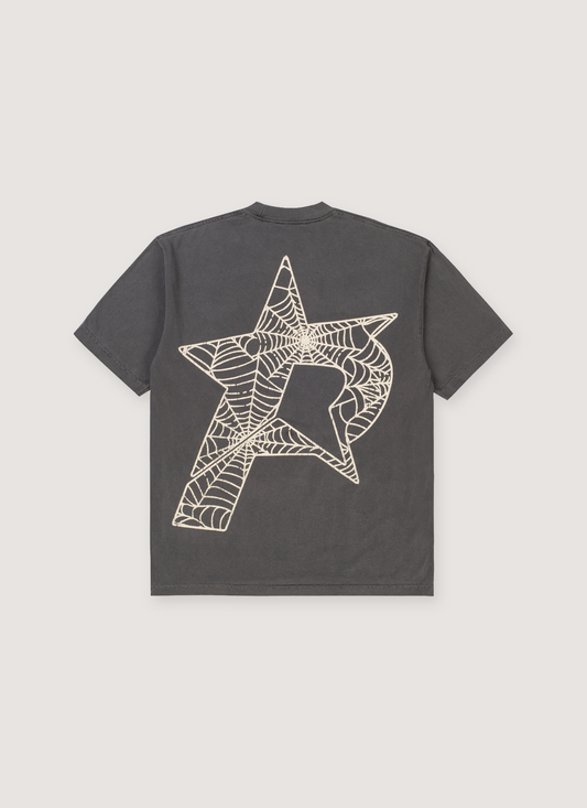 Pieces P Star Web Tee Vintage Black