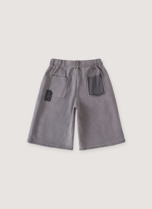 Richill Melancholy Patchwork Sweatshorts Washed Grey
