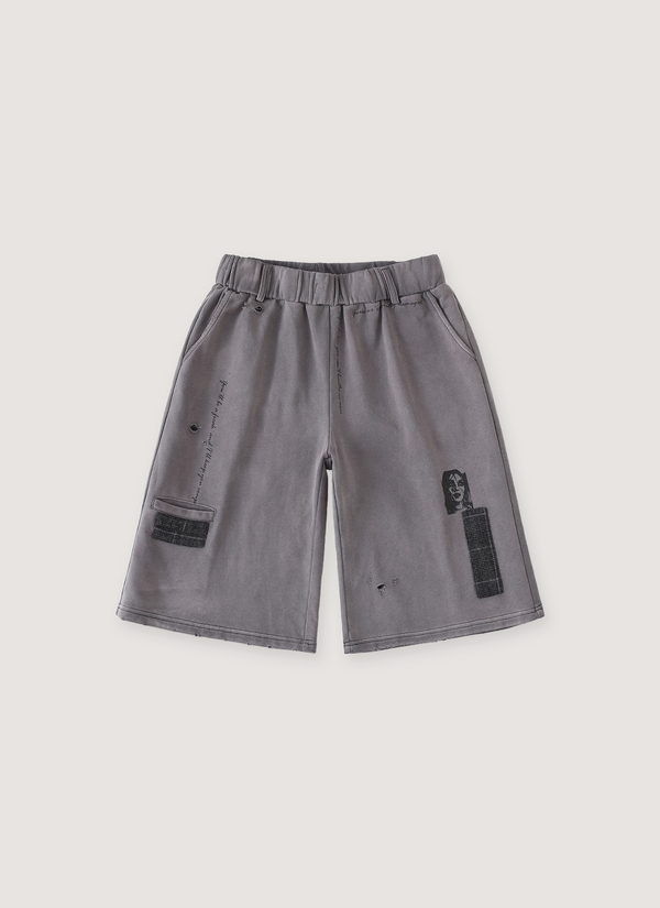Richill Melancholy Patchwork Sweatshorts Washed Grey Patchwork Sweatshorts Washed Grey - Authenticated Shorts | Pieces Los Angeles