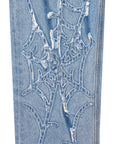 Revenge Spiderweb Denim Jeans Indigo