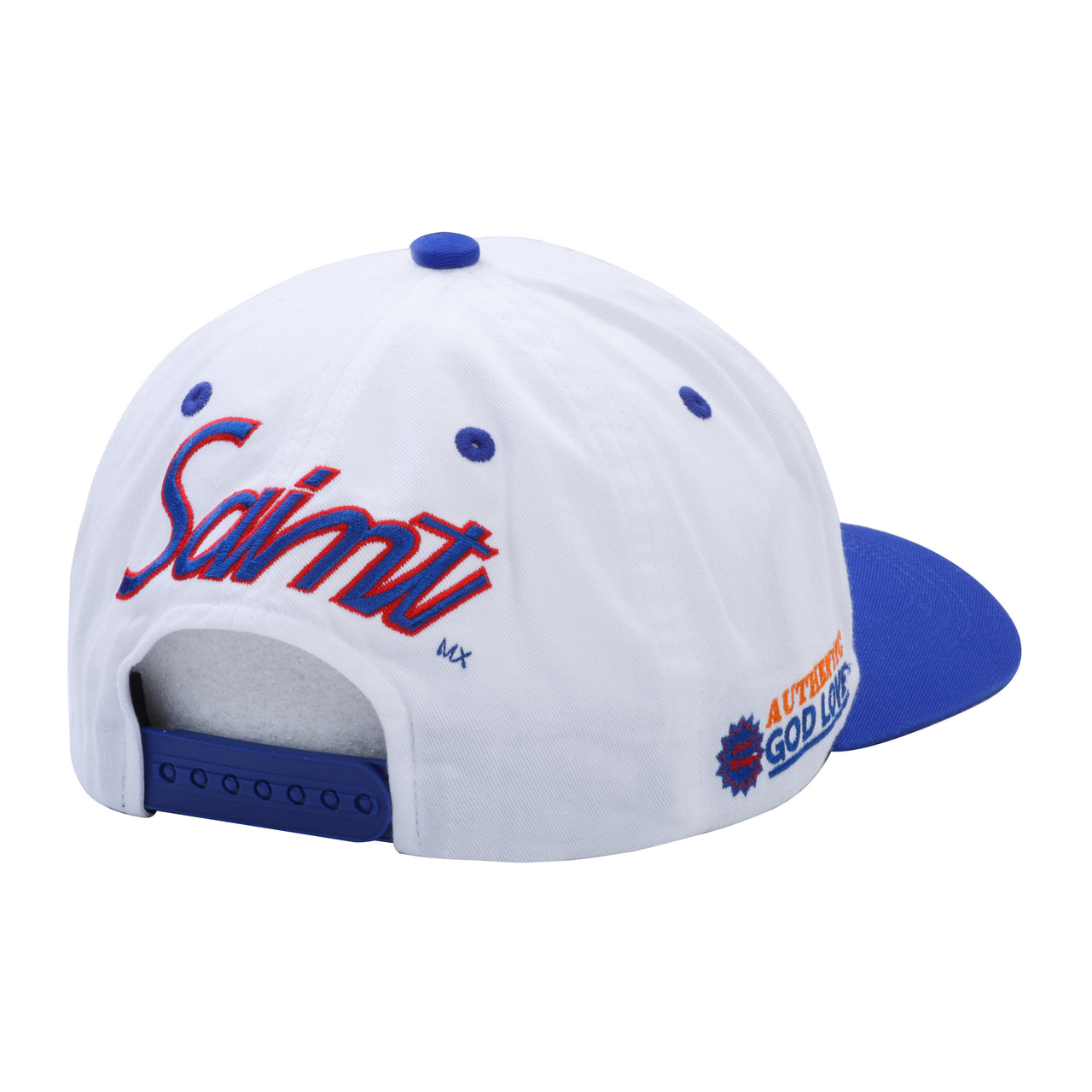 Saint Michael SAINT Snapback Hat White Blue