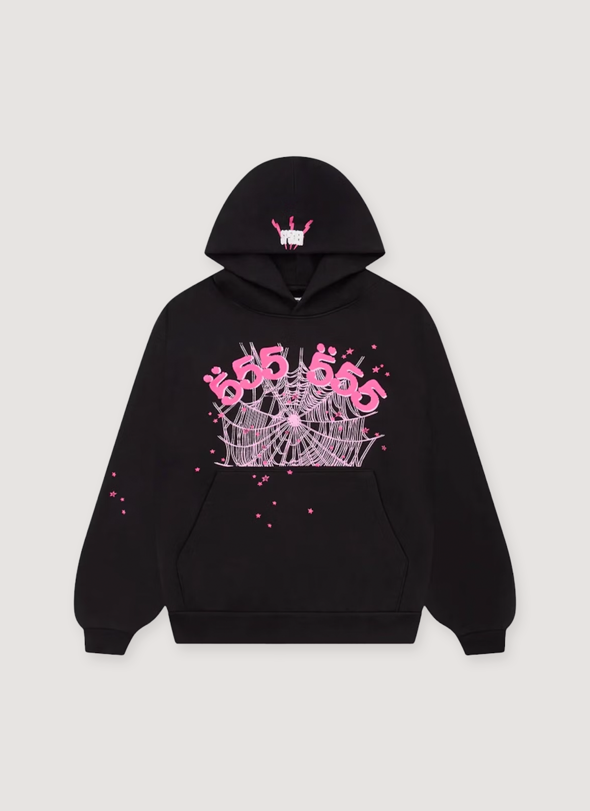 Sp5der Worldwide Angel Number Sweatshirt Black Pink