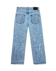 Revenge Spiderweb Denim Jeans Indigo