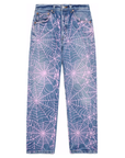 Sp5der Worldwide Vintage AOP 501 Denim Indigo Pink