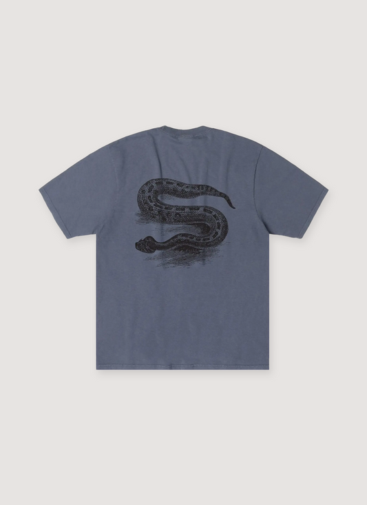 Stussy Serpent Pigment Dye Tee Navy