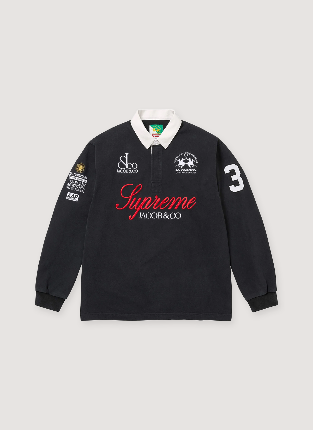 Supreme La Martina Jacob & Co Rugby Top Black