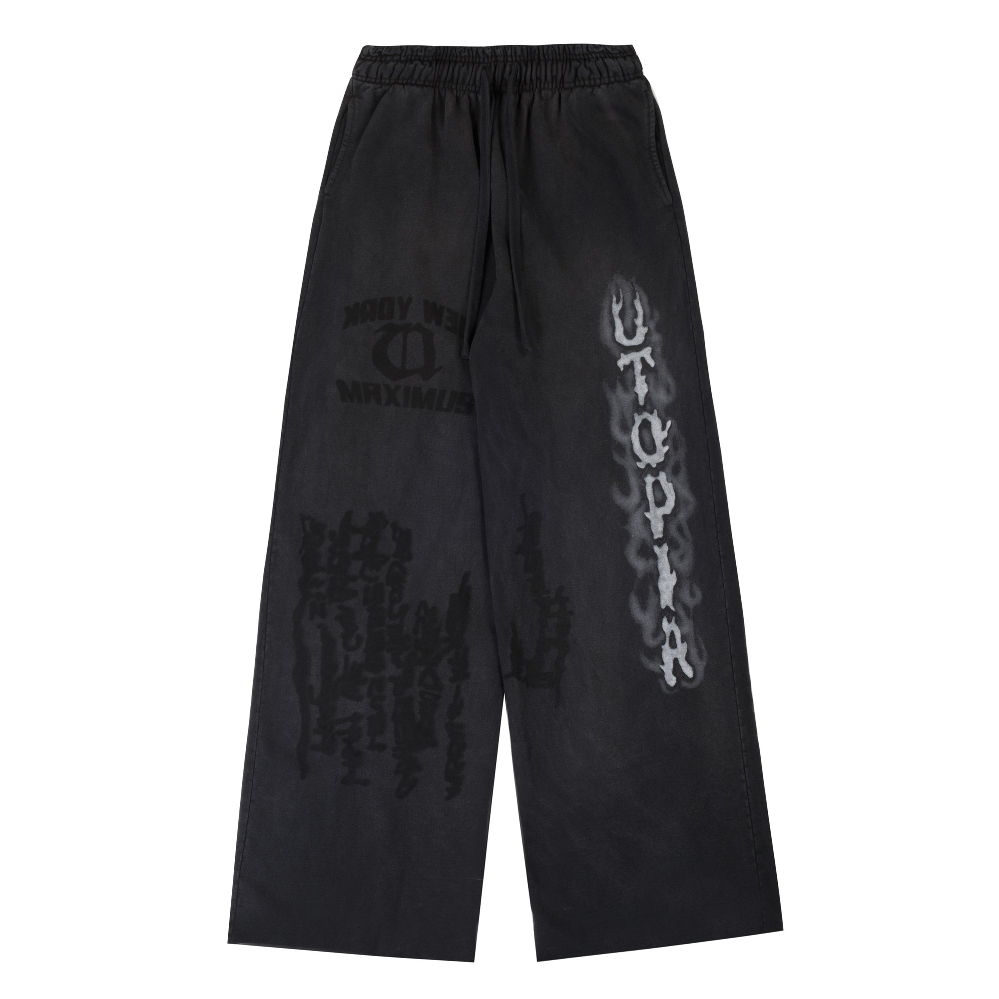 Travis Scott Utopia Flame Sweatpants Black