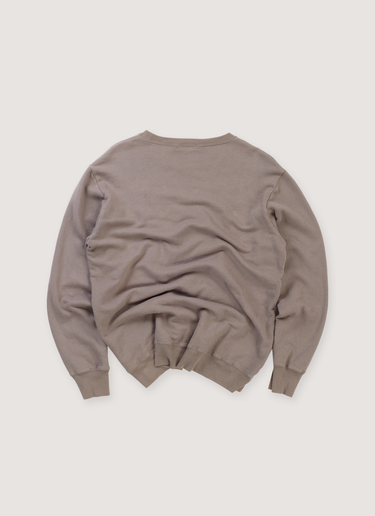 Undercover Angel U Sweater Grey (Pre-Owned), ribbed collar, cuffs, and hem, back view