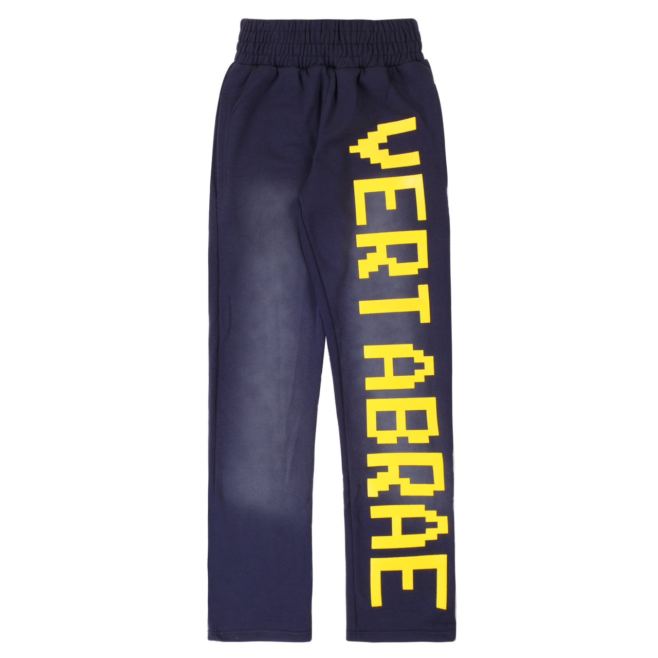 Vertabrae Logo Sweatpants Navy Yellow
