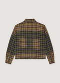 Vale Forever Green Fever Flannel Dark Green brown, boxy fit, light distressing, back view Vale Forever Green Fever Flannel Dark Green - Image 2 | Authenticated at Pieces Los Angeles